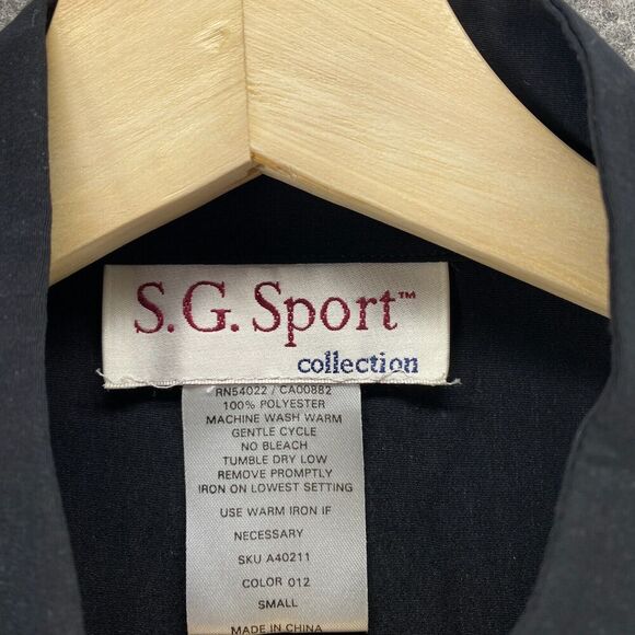 SG Blazer Women S Small Black Button Up Crew Neck Long Sleeve Casual Solid - Picture 5 of 8